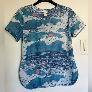 Vintage 70’s sea print top and shorts